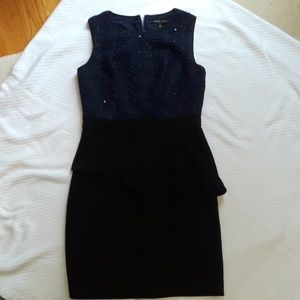 Cynthia Steffe Peplum dress with glimmering top